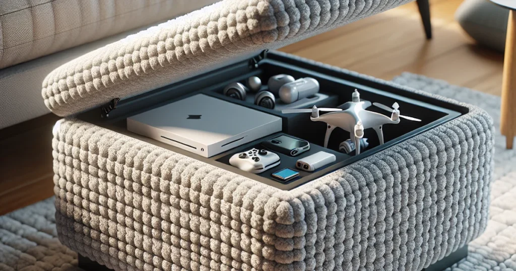 Mainstays Boucle Cloud Storage Ottoman: The Tech-Savvy Solution to Modern Living