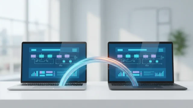 Two Computers, One Desk: Software Fixes a Hardware Gap