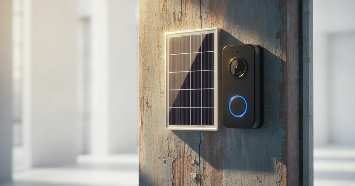 A $17 Solar Panel Fixes Battery Doorbell Camera Charging